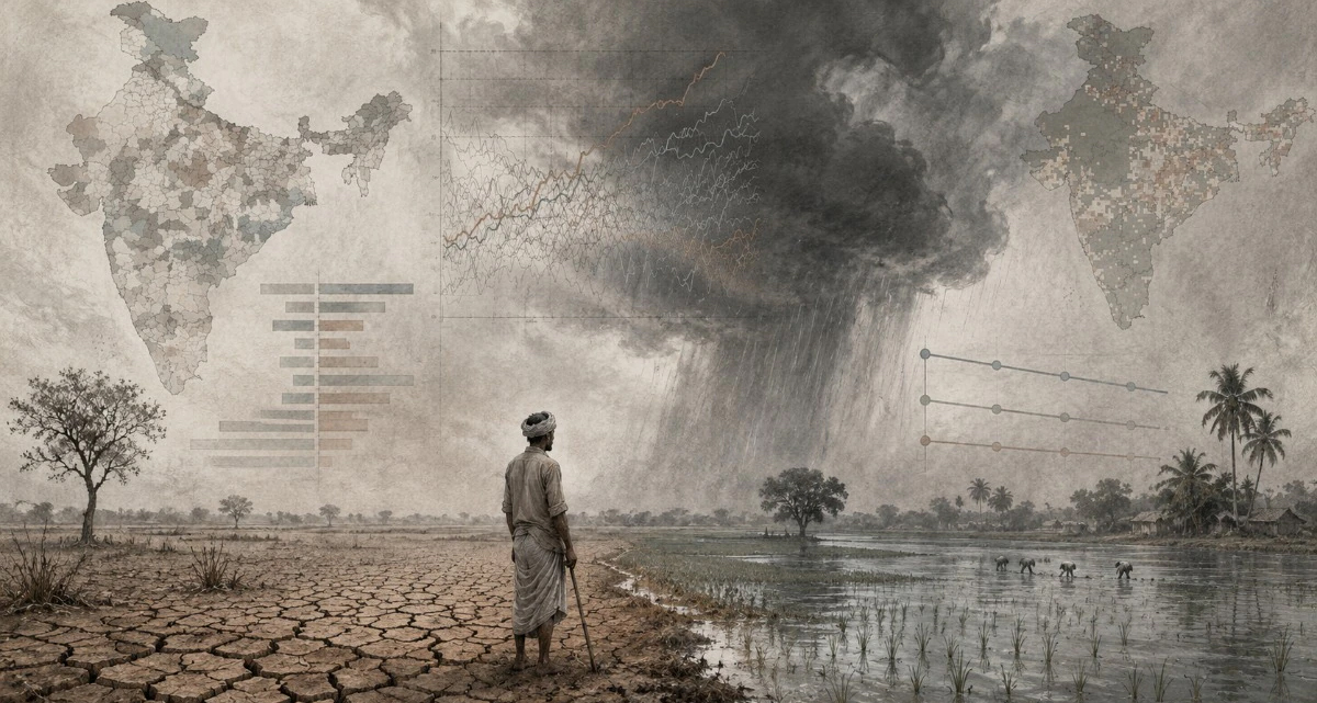 असमान मानसून का सच: कहीं सूखा, कहीं सैलाब—जानिए 2026 में भारत के जिलों में बारिश का पूरा ब्योरा