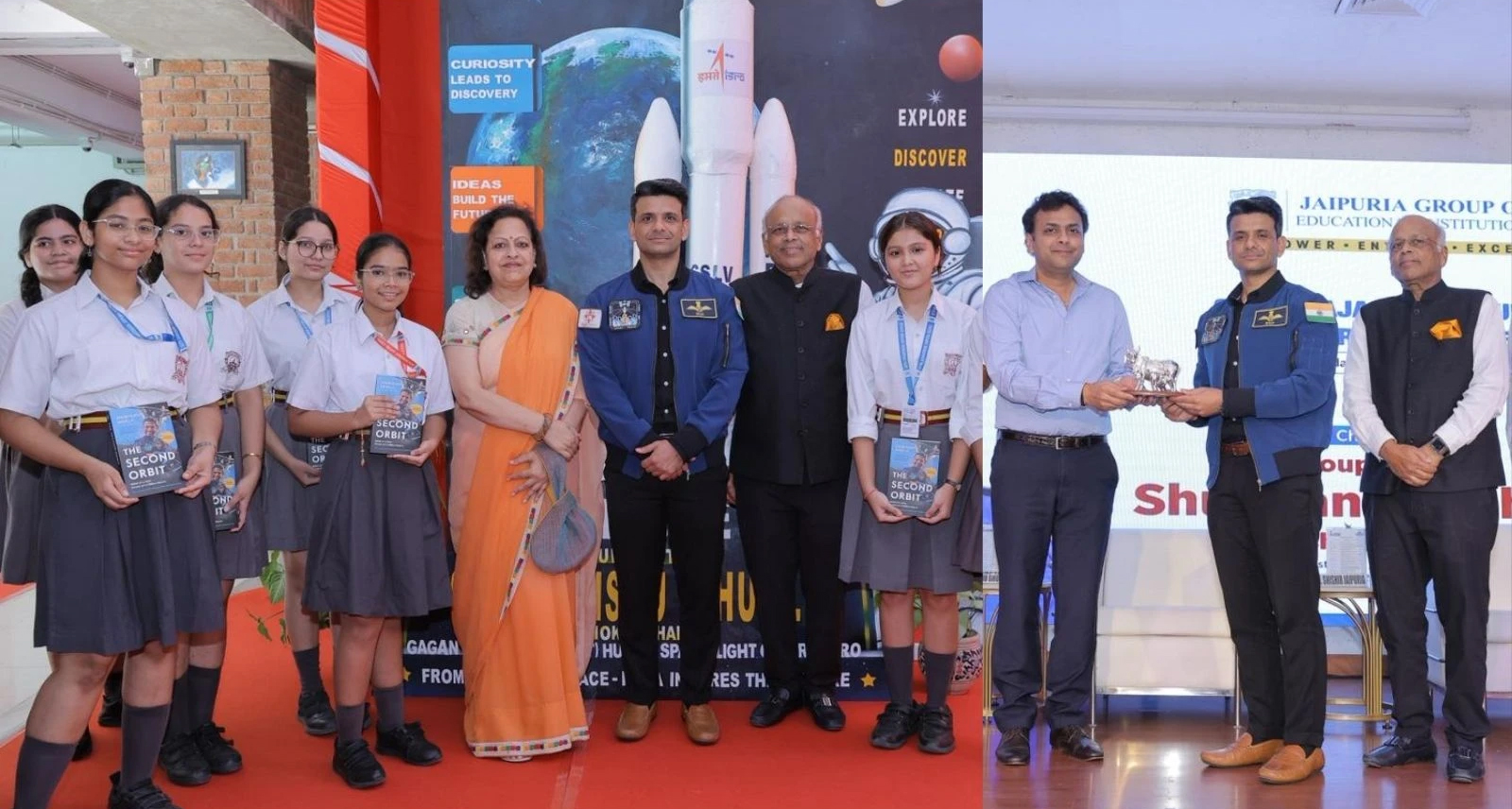 एस्ट्रोनॉट शुभांशु शुक्ला ने जयपुरिया स्कूल के छात्रों के साथ साझा किए अंतरिक्ष के अनुभव, 'स्पेस एक्सप्लोरर' बुक्स लॉन्च