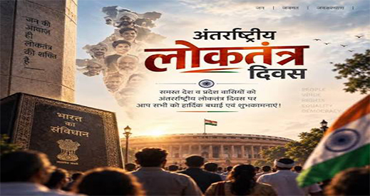 लोकतंत्र केवल व्यवस्था नहीं, जीवन-पद्धति: अंतरराष्ट्रीय लोकतंत्र दिवस पर विशेष विचार